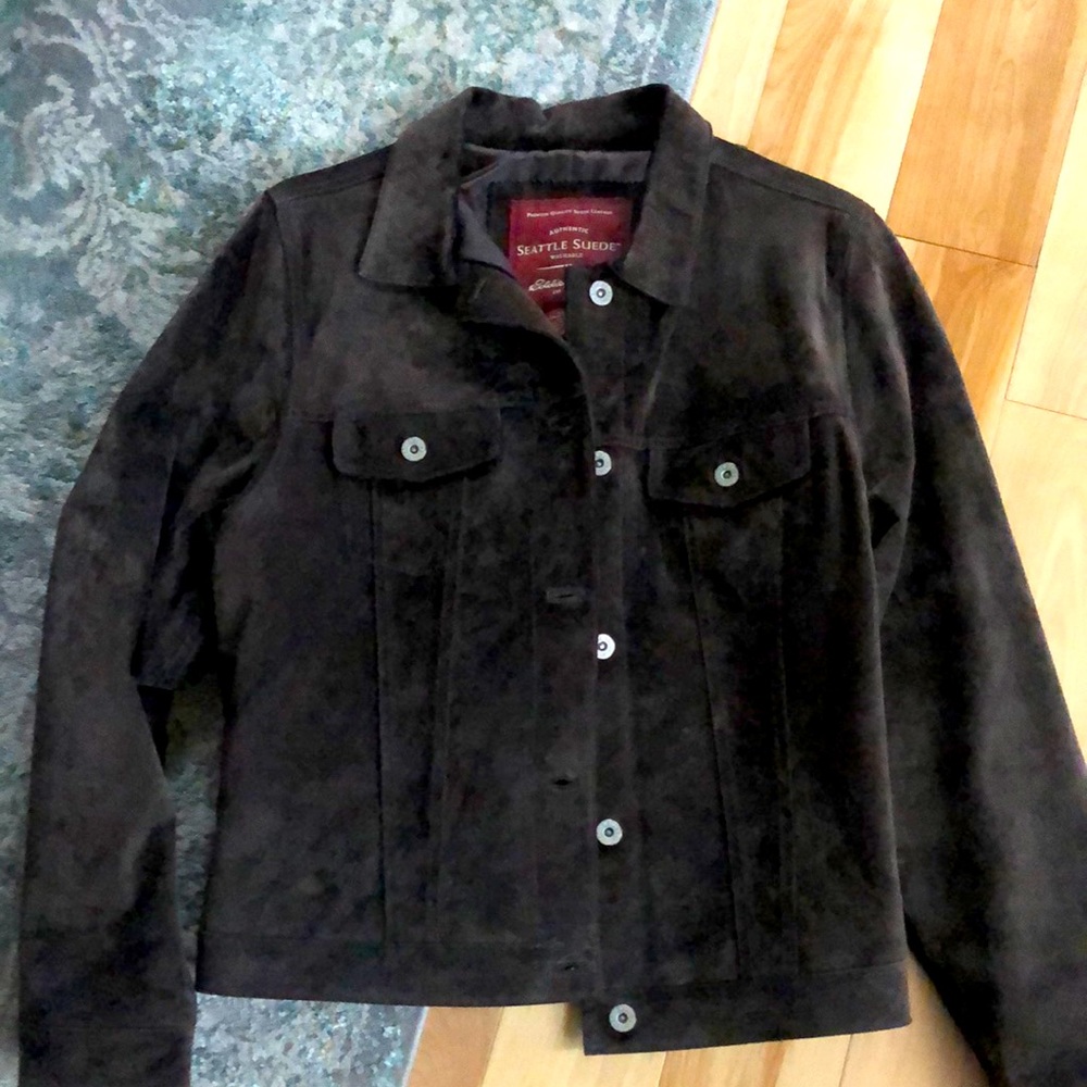 Eddie Bauer Suede Bomber Jacket